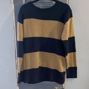 Atmosphere Black and Tan Striped Sweater